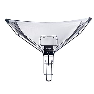 GAILEX Basketball Return Net with Ball Hoop & Backboard, Automatic Ball Return Chute, 180° Rotatable Direction