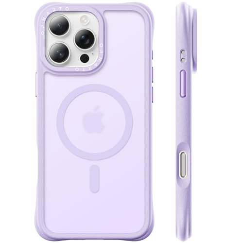ORNARTO Funda para iPhone 16 Pro MAX Magnética,Translúcida,Morado