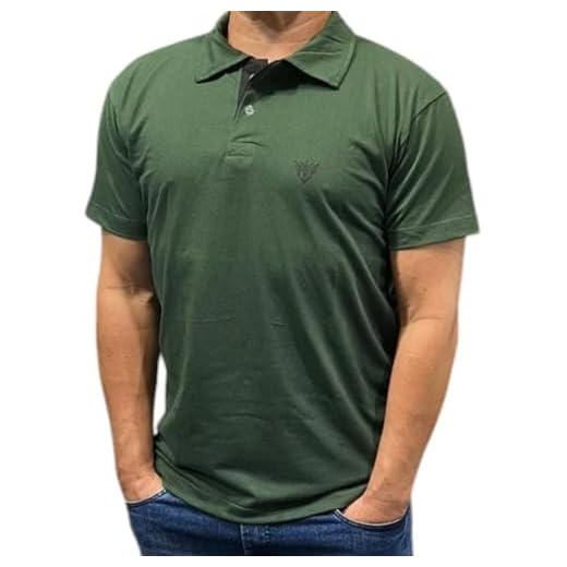 Camisa Gola Polo Masculina Casual Esporte Slim Fit Algodão toqref (BR, Alfa, P, Regular, Verde Musgo)