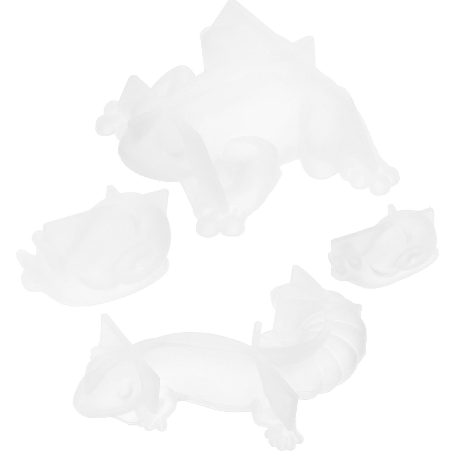 NUOBESTY 3 Ensembles Moule D'ornement Animal Coquille Moules De Friandises pour Chiens Décor en Forme d'animal Moule Réutilisable Moules en Résine De Silicone Moule en Silicone 4 Pièces * 3