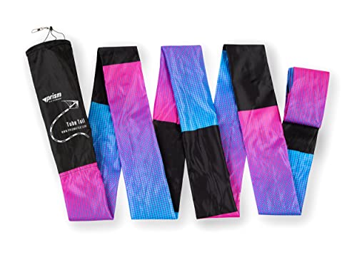 Prism Kite Technology Flying Tube Tail Kite Accessory in Ultraviolet Colorway with Clip Attachment for Single and Dual Line Kites, 20 Foot