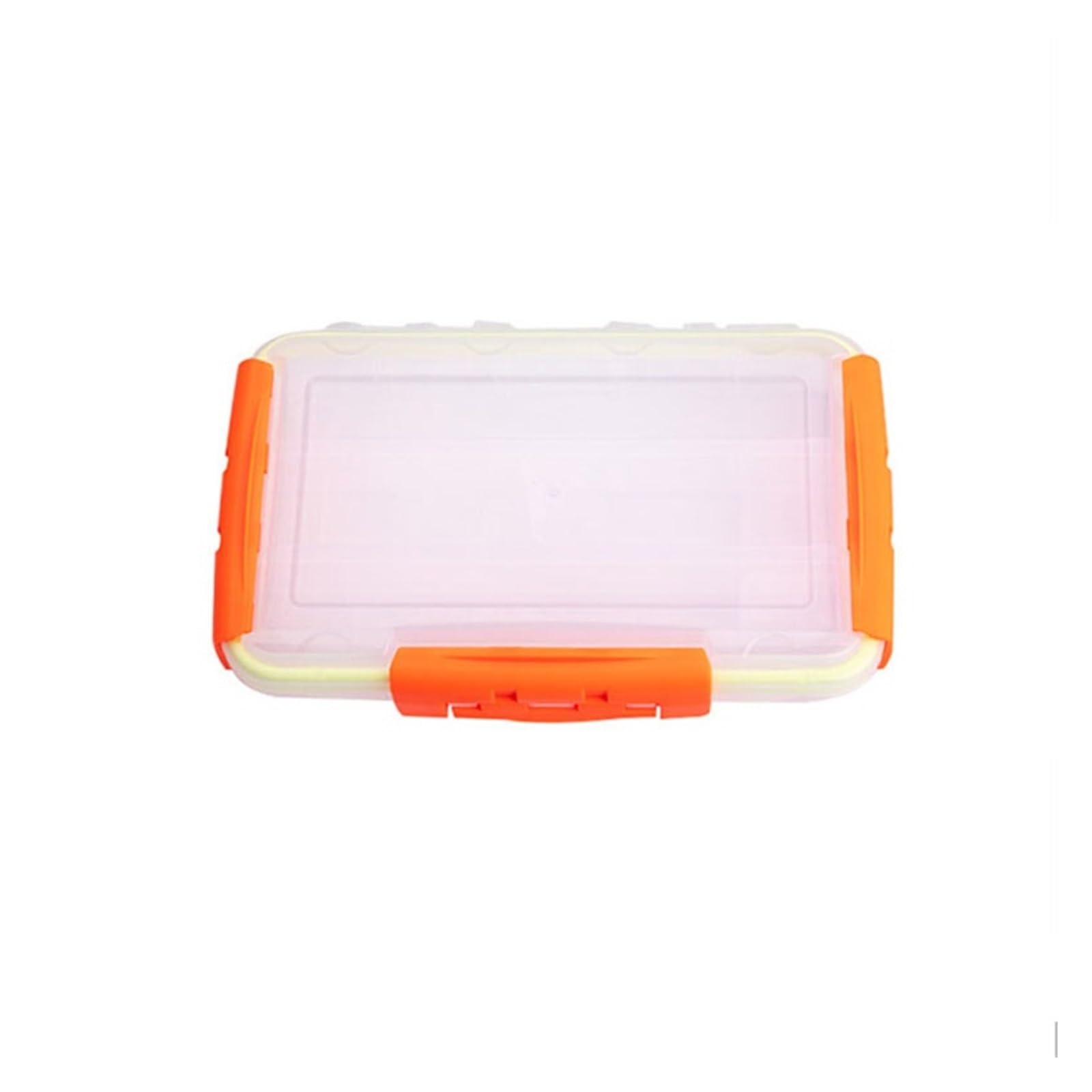 RAHBI Angelgerät-Box, wasserdichte Kunststoff-Köderbox, hochfeste Angelgerät-Zubehör-Aufbewahrungsbox, Hakenbox Leisurely (Color : Orange 27 * 17 * 5mm)