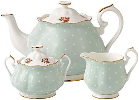 Royal Albert New Country Roses Polka Rose Tea Set, 3-Piece