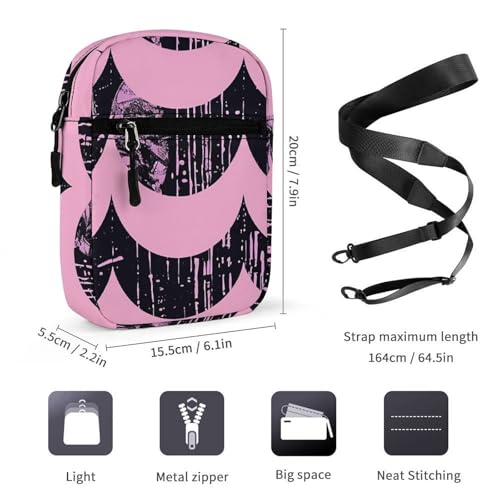 Satchel Tote Bag Messenger Bag Stripe And Black Pattern Printed Mini Sling Bag Purse Suitable for Work Travel2