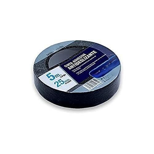 Blendend Cinta adhesiva antideslizante 25mm x 5m, resistente y fácil de aplicar; ideal para mejorar la seguridad en superficies y prevenir caídas.