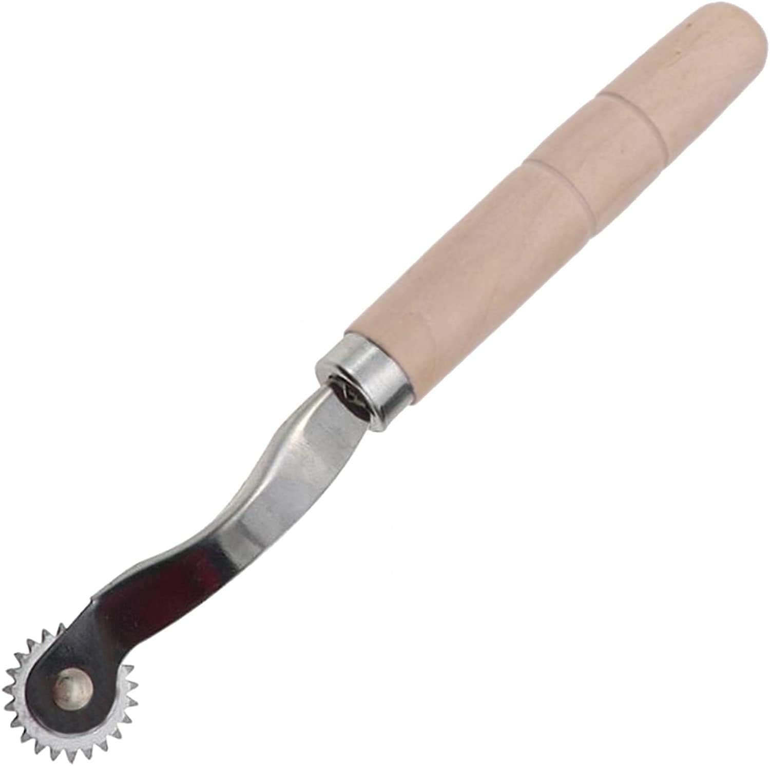 Tracing Wheel Sewing Patterns 2mm Sewing Needle Point Overstitch Marking Spacing Roulette Tool with Wooden Handle for Cloth Paper Craft Pack of 1