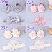 NLAIOUSL Lace Bows Headband & Floor Socks for Infant Newborn Flower Bow Headdress Floor Elastic Fashion Infant Wide Headbands Flo
