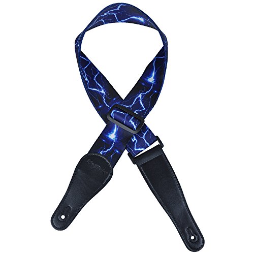 Sangle de guitare KingPoint en polyester Dacron avec extrémités en similicuir et boucles en ABS, motifs tendances Blue… - Les Beatles, Paul McCartney, John Lennon, RIngo Starr, George Harrison Sangle de guitare KingPoint en polyester Dacron avec extrémités en similicuir et boucles en ABS, motifs tendances Blue… – Image 4