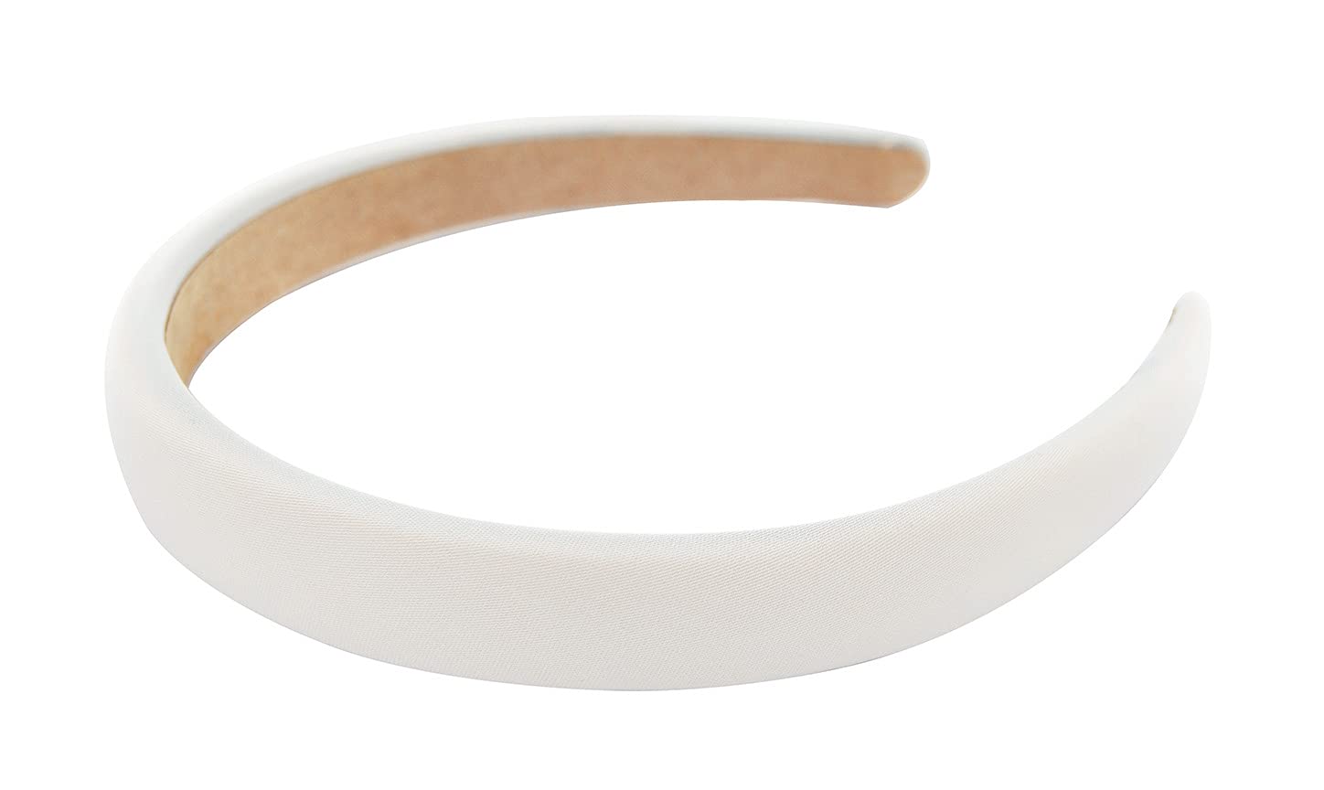 axy Headband with Fabric Padded Candy Colours - Beautiful Women's Headband Hair Accessories Hair Band HRK7 (Cream White) - Image 2