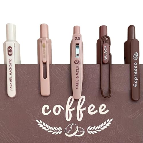 Set de 5 bolígrafos retráctiles de tinta negra 0.5mm miniatura 3
