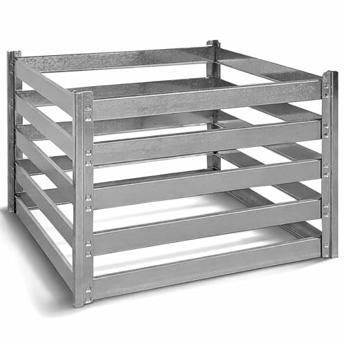 Komposter Metall verzinkt 93 x 93 x 70cm / 550 Liter | Gartenkomposter Stecksystem individuell anpassbar | modular erweiterbar