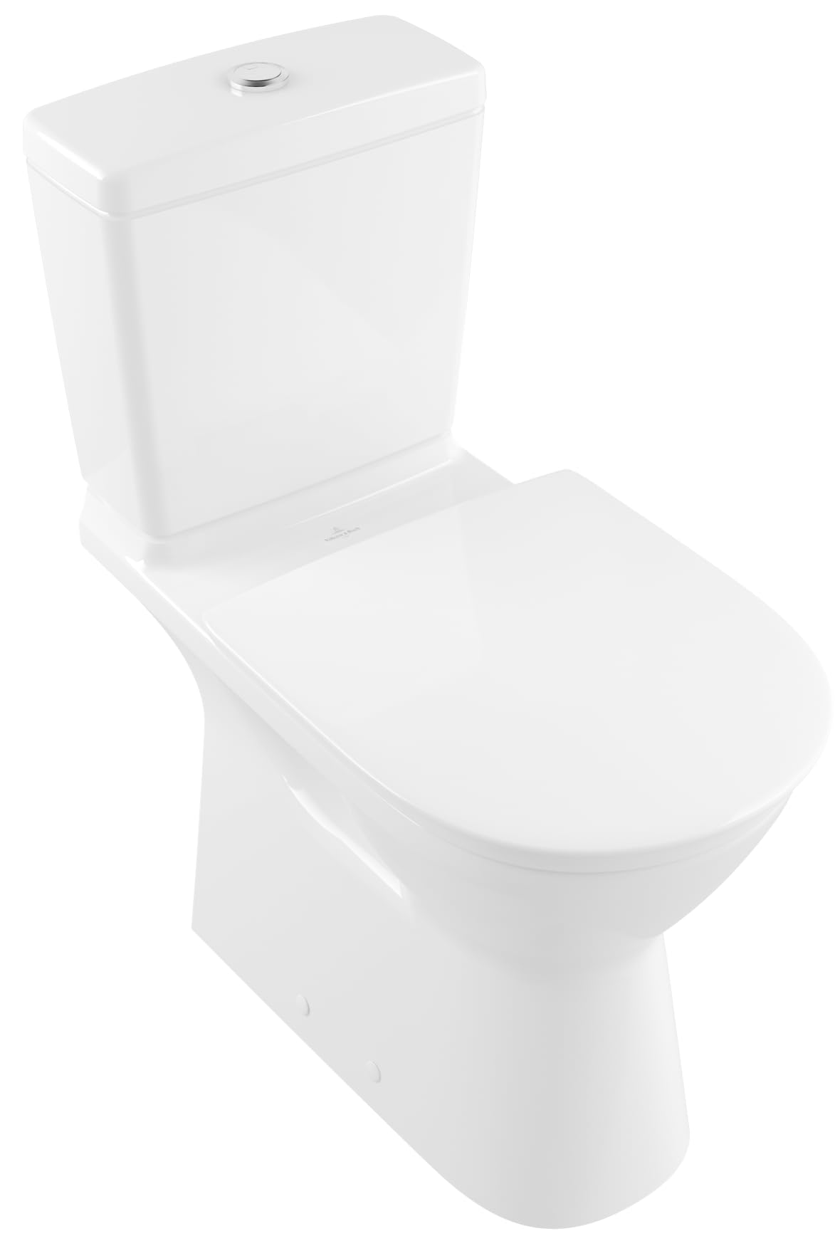 Villeroy & Boch ViCare Barrier-Free Blue AntiBac Toilet Seat with Soft-Close Mechanism, Removable, Shatterproof Duroplast Toilet Seat, Antibacterial Toilet Lid, D-Shape, Original Replacement Part