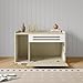 PeacefulHues 31.5 Inch Modern Litter Box Enclosure Cabinet, Concealed Litter Box with Vent Door/Left Side Storage Drawer & Shelf/Small Storage Cabinet/Raised Legs/Top Protectors,for All Kinds of Cats