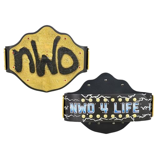 NEW HOLLYWOOD NWO HULKKK HOGAN Wrestling Heavyweight Replica Championship Belt ADULT | HOGANN WRESTLING REPLICA CHAMPIONSHIP BELT 4MM