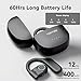 YAWYORE Open Ear Headphones Wireless Bluetooth 5.3 Earbuds with Earhooks Microphone Clear Sound,60H Playtime IPX7 Waterproof, Light Weight Comfortable Fit,Suitable for Running,Workouts(Black)