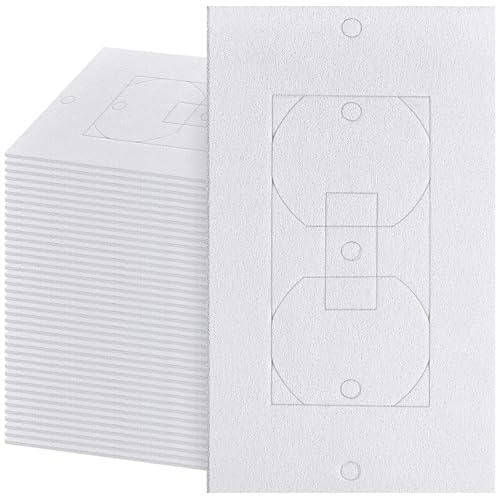 Tondiamo 30 Pcs Outlet Insulation and Draft Sealers Foam Insulation Pads Electrical Outlet Light Switch Covers Wall Gasket (White)