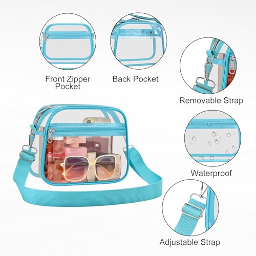 Image of USPECLARE Clear Bag for Stadium Events Clear Sports Fan Handbags Purses