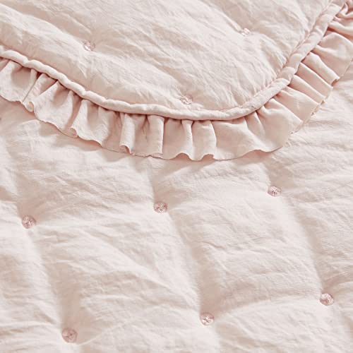 Laura Ashley- Queen Quilt Set, Reversible Bedding Set Including Sham(s), All Season Farmhouse Home D cor (Hailee Pink, Full/Queen) - Image 3