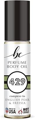 BIOCURA BC Perfume 429 Inspired by Jo M English Pear & Freesia For Women & Men Replica Fragrance Body Oil Dupes Alcohol-Free Sample Travel Size Concentrated Long Lasting Roll-On 0.3 Fl Oz/10ml