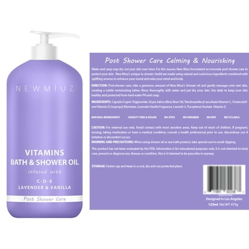 New Miuz Condicionador Corporal Vitamin Inshower Pele Macia Cuidado Pós-Banho Hidratante Para Pernas Óleo De Banho Nutritivo Lavanda Baunilha Presente Auto-Spa New Miuz Condicionador Corporal Vitamin Inshower Pele Macia Cuidado Pós-Banho Hidratante Para Pernas Óleo De Banho Nutritivo Lavanda Baunilha Presente Auto-Spa - Imagem 8