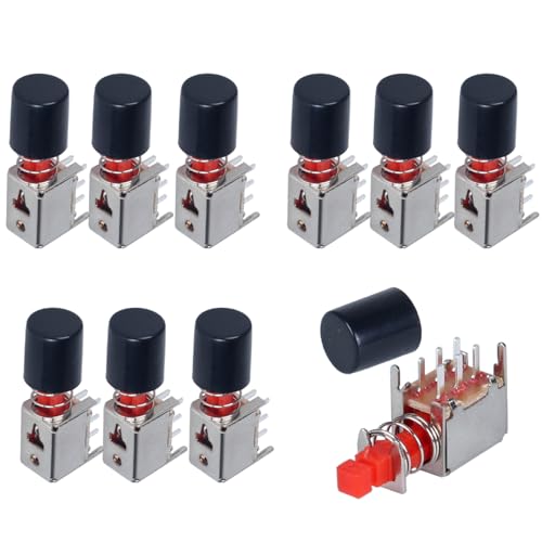 DMWD Right Angle PCB Latching Push Button Switch Spring Loaded