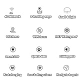 WHIPIN Kabellose Hundezaunhalsbänder zum Wiederaufladen, Echtzeit-Tracking, Haustier-Tracking-Halsband, Sportdatenanzeige und Alarm bei niedrigem Batteriestand, 3 Tracking-Methoden(Black)