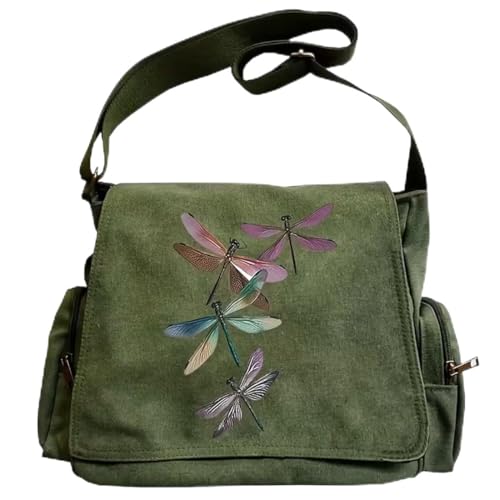 Personalized Pattern Messenger Bag Cute Canvas Crossbody Bags Women/Men Shoulder Handbags Hobo Purses with Pockets