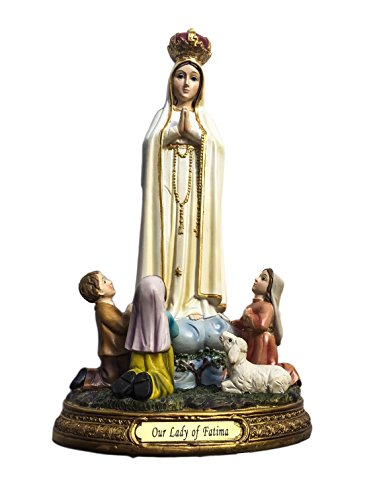 Estatua de Nuestra Señora de Fátima con Niños 8" miniatura 1
