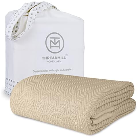 Threadmill Luxury Cotton Blanket for King Size Bed Cover