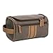 Vancase Toiletry Bag for Men Vintage Leather Dopp Kit Hanging Shaving Bag Portable Bathroom Shower Organizer for Travel Accessories (Brown)