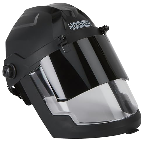 Ironton Face Shield - #8 Shade, Black, Flip-Up Visor