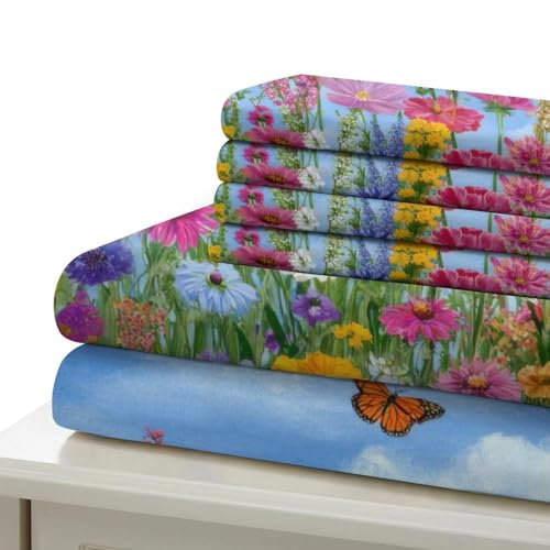 Housse de Couette Papillons 3D Parure de Lit Microfibre Douce de Qualité - 7
