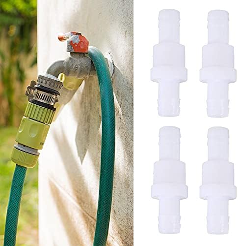 2 Pieces Inline Check Valve One Way Non Return Check Valve Plastic Water Non Return Valves for Water Fuel Gas Liquid Air