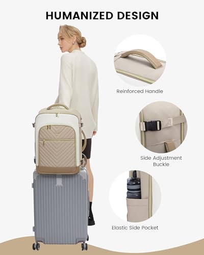 LOVEVOOK Large Travel Backpack for Women, TSA Carry on Backpack for Airplanes, 40L Personal Item Travel Bag for Women fits 17" Laptop,Waterproof Carry on Bag Airplane Approved with 3 Packing Cubes の商品画像 8