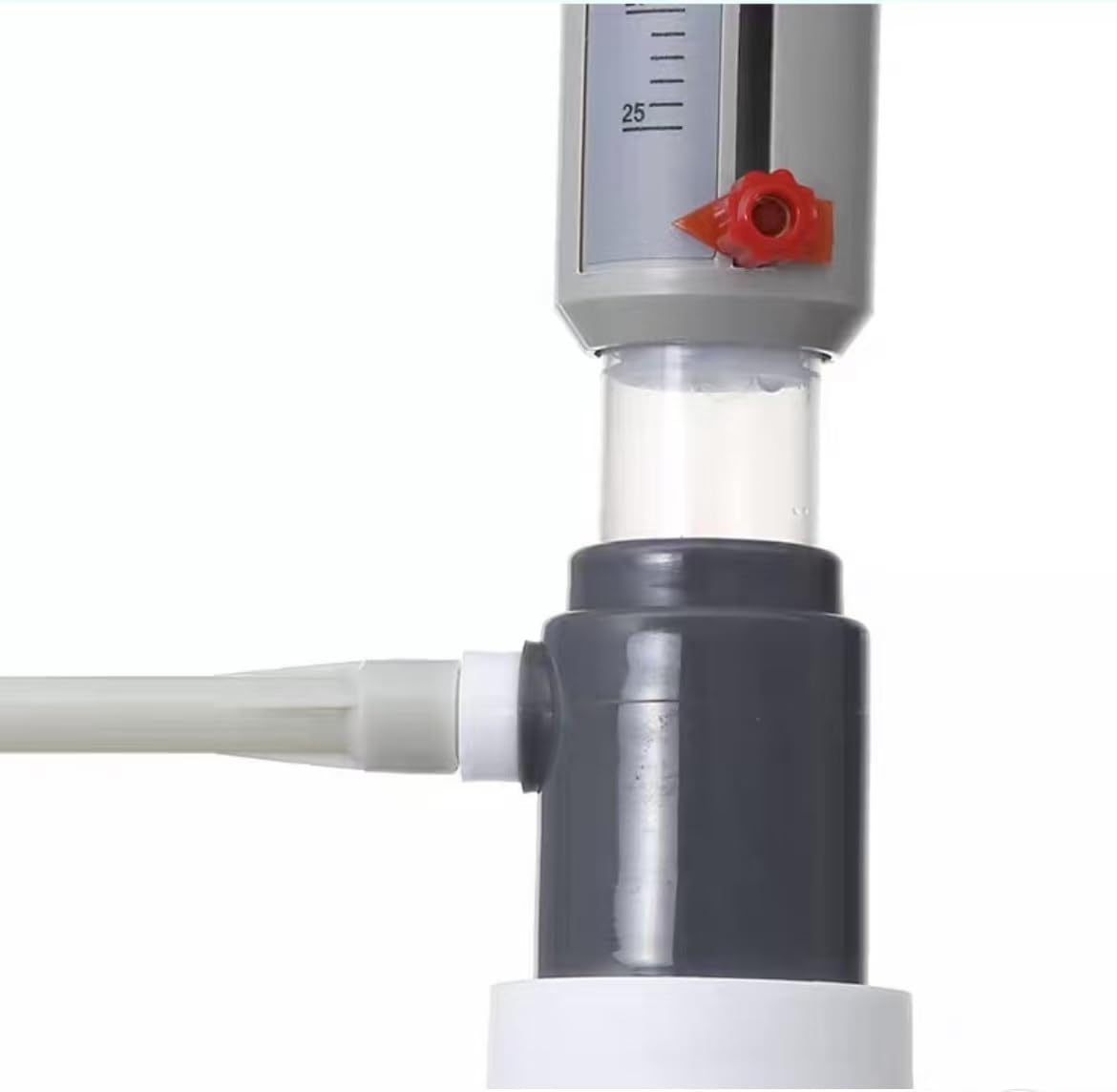 Lab Bottle Top Dispenser Economic Dispenser Sleeve Type 5-25 ml Adjustable Liquid Adder Semi-Automatic Liquid Dispenser(with Clear Bottle0.5) - Image 6