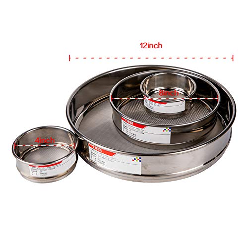 Adamas-Beta Φ30×4.5Cm 70Mesh 304 Stainless Lab Sieves Economy Test Sieve 304 Stainless Steel Wire Cloth（0.224Mm） #TOP6