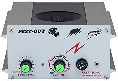 PESTOUT 315 Metal Ultrasonic Pest Repeller, (Silver)