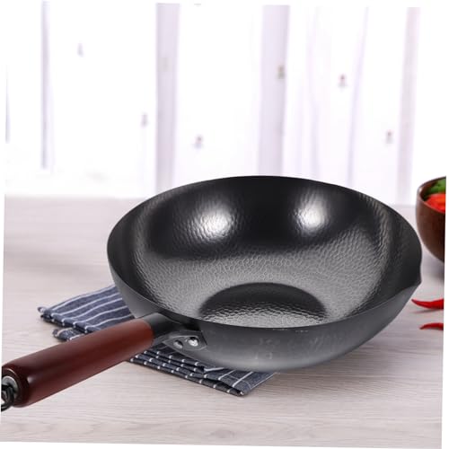 Wok de hierro forjado antiadherente ABOOFAN miniatura 2