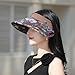 Floral Print Visor Hats for Women Wide Brim Summer Cap Fashionable UV Protection Hat for Outdoor Beach Gardening