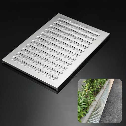 Couvercle de drain de tranchée en acier inoxydable premium pour grille de drainage 58 cm