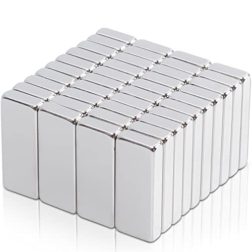 MAGXCENE Strong Rare Earth Magnets Bars, 40 Pack Small Rectangular