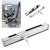 Aukson Motorschloss für Außenbord, hohe Sicherheit, Edelstahl, Außenbord, robust, aus Messing, mit Schlüssel