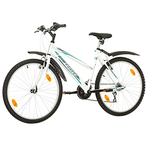 Multibrand, PROBIKE 6th Sense, 460mm, 26 Zoll, Mountainbike, Shimano 18 Gang, Schutzblech-Set, Für Damen (Türkis/Weiss+Kotflügel) – Bild 8