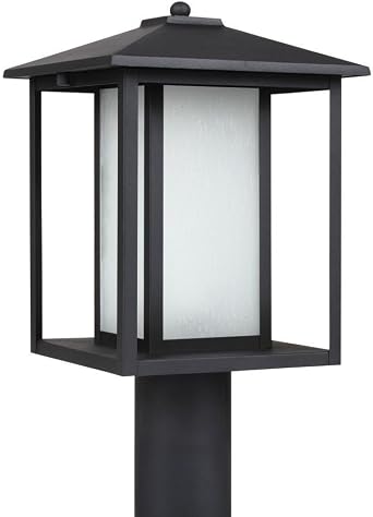 Generation Lighting Hunnington 1-Light 15-in. Post Lantern in Black