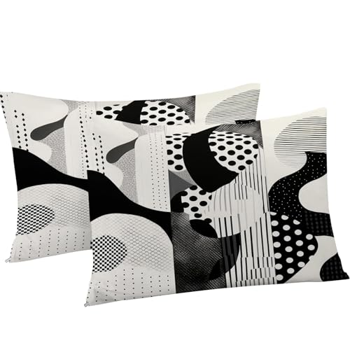 Housse de couette 220x240 géométrique avec 2 taies en microfibre douce
