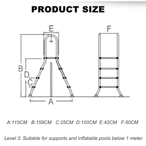Escalera para piscina de acero inoxidable doble capa miniatura 7