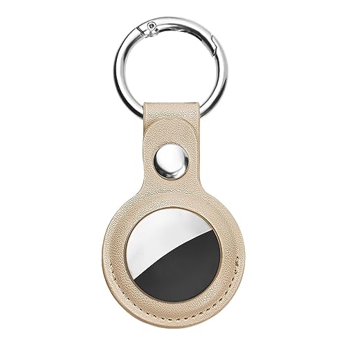 Ainiv Schutzhülle für AirTag, Leder Keyring Schutzhülle Kompatibel mit AirTags, Leder Keyring für AirTag, Mini Case für ...