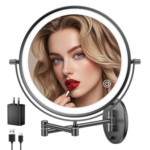 FUNTOUCH 5000mAh Wall Mounted Makeup Mirror