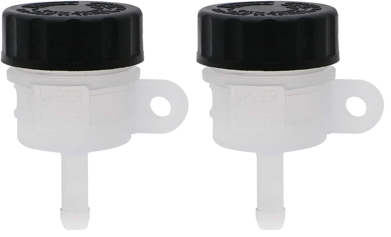 Transparent Motorcycle Rear Brake Master Cylinder Tank Oil Cup Fluid Bottle Reservoir For Polaris Sportsman Scrambler Outlaw Replace 1930854 (Pack of 2)