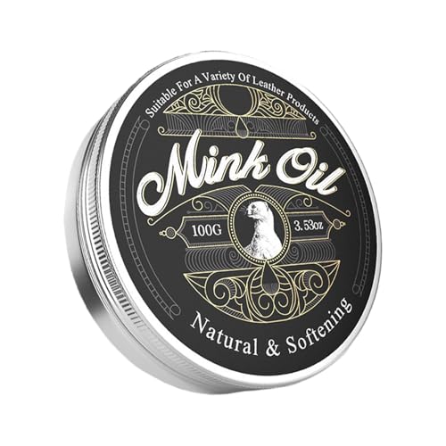Gacqpli Huile De Vison pour Cuir, 100 G D'après-shampoing pour Cuir À l'huile De Vison Pure, Pâte Entièrement Naturelle, Adoucit Et Restaure pour Les...